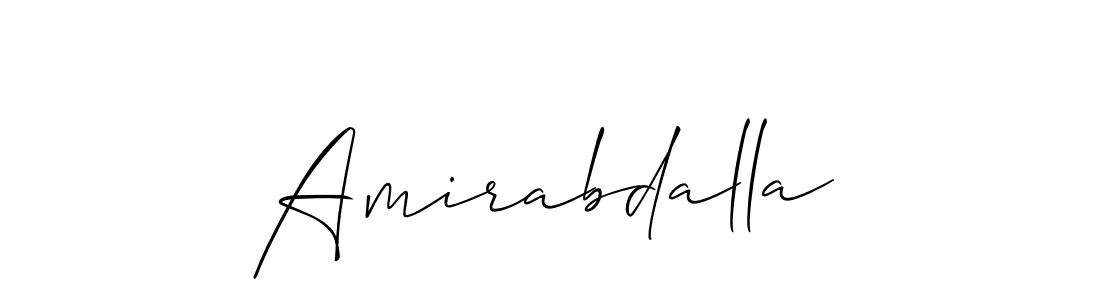 Design your own signature with our free online signature maker. With this signature software, you can create a handwritten (Allison_Script) signature for name Amirabdalla. Amirabdalla signature style 2 images and pictures png