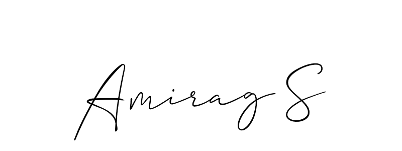 Check out images of Autograph of Amirag S name. Actor Amirag S Signature Style. Allison_Script is a professional sign style online. Amirag S signature style 2 images and pictures png