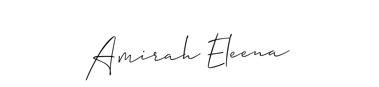 Design your own signature with our free online signature maker. With this signature software, you can create a handwritten (Allison_Script) signature for name Amirah Eleena. Amirah Eleena signature style 2 images and pictures png