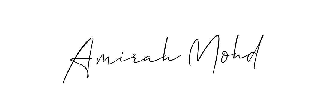 Similarly Allison_Script is the best handwritten signature design. Signature creator online .You can use it as an online autograph creator for name Amirah Mohd. Amirah Mohd signature style 2 images and pictures png