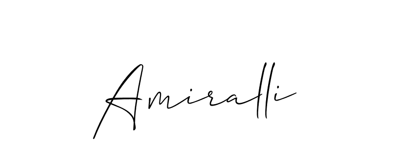 Make a beautiful signature design for name Amiralli. With this signature (Allison_Script) style, you can create a handwritten signature for free. Amiralli signature style 2 images and pictures png