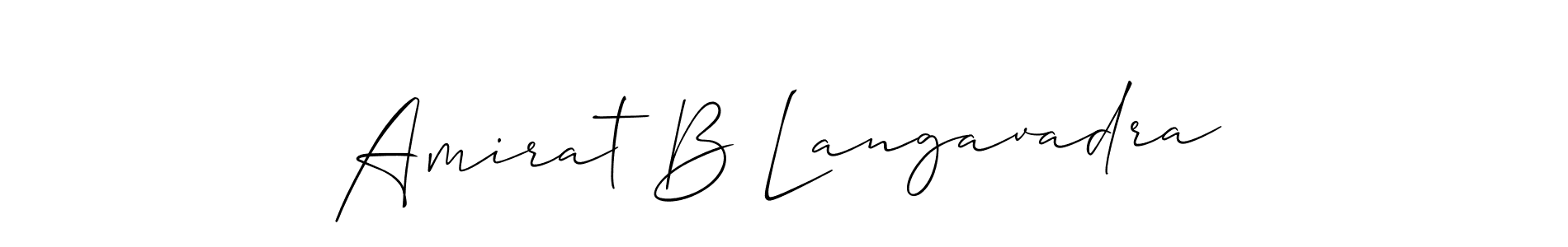 The best way (Allison_Script) to make a short signature is to pick only two or three words in your name. The name Amirat B Langavadra include a total of six letters. For converting this name. Amirat B Langavadra signature style 2 images and pictures png