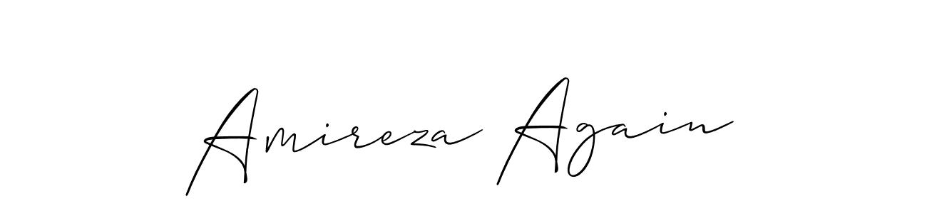How to make Amireza Again name signature. Use Allison_Script style for creating short signs online. This is the latest handwritten sign. Amireza Again signature style 2 images and pictures png
