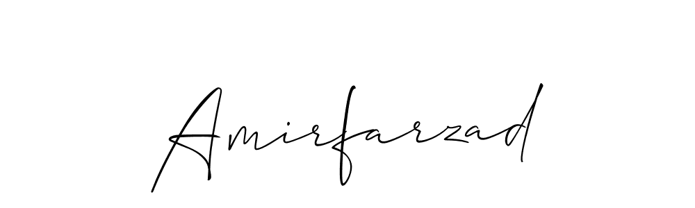 How to make Amirfarzad name signature. Use Allison_Script style for creating short signs online. This is the latest handwritten sign. Amirfarzad signature style 2 images and pictures png