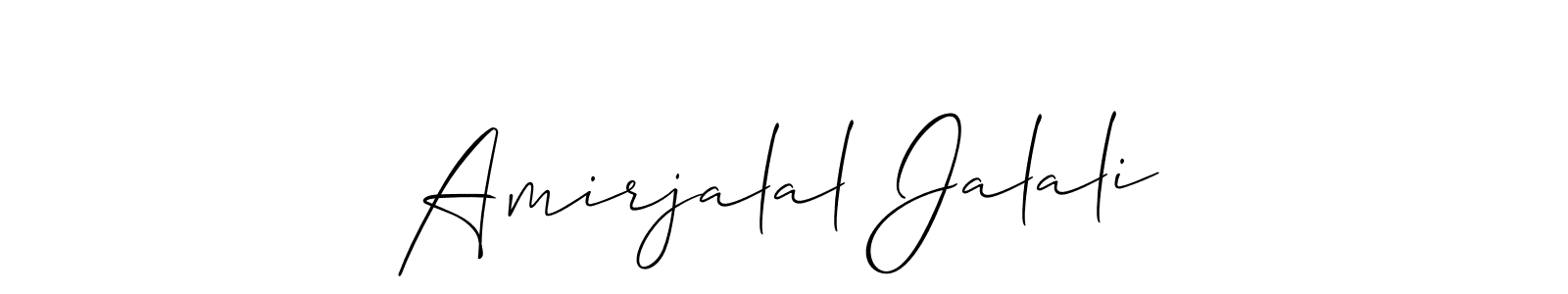 Design your own signature with our free online signature maker. With this signature software, you can create a handwritten (Allison_Script) signature for name Amirjalal Jalali. Amirjalal Jalali signature style 2 images and pictures png