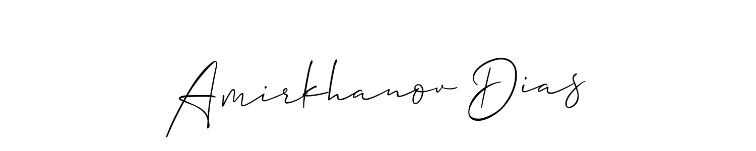 Create a beautiful signature design for name Amirkhanov Dias. With this signature (Allison_Script) fonts, you can make a handwritten signature for free. Amirkhanov Dias signature style 2 images and pictures png
