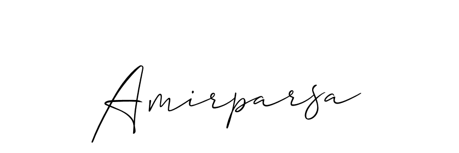 Make a beautiful signature design for name Amirparsa. With this signature (Allison_Script) style, you can create a handwritten signature for free. Amirparsa signature style 2 images and pictures png