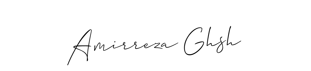 Also You can easily find your signature by using the search form. We will create Amirreza Ghsh name handwritten signature images for you free of cost using Allison_Script sign style. Amirreza Ghsh signature style 2 images and pictures png