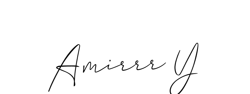 Amirrr Y stylish signature style. Best Handwritten Sign (Allison_Script) for my name. Handwritten Signature Collection Ideas for my name Amirrr Y. Amirrr Y signature style 2 images and pictures png