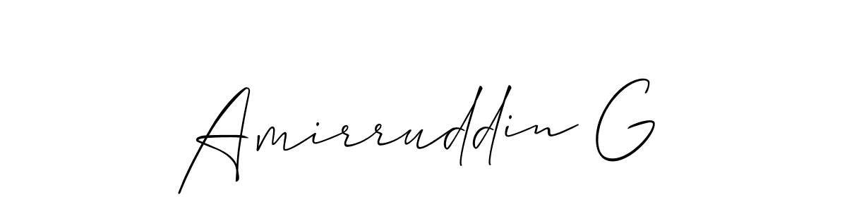 Similarly Allison_Script is the best handwritten signature design. Signature creator online .You can use it as an online autograph creator for name Amirruddin G. Amirruddin G signature style 2 images and pictures png