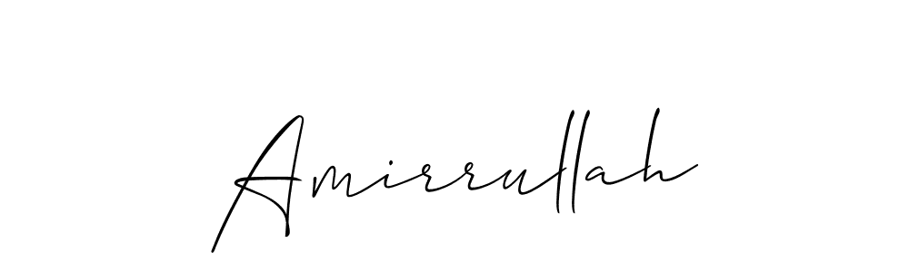Design your own signature with our free online signature maker. With this signature software, you can create a handwritten (Allison_Script) signature for name Amirrullah. Amirrullah signature style 2 images and pictures png