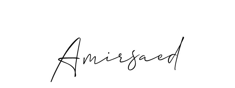 Allison_Script is a professional signature style that is perfect for those who want to add a touch of class to their signature. It is also a great choice for those who want to make their signature more unique. Get Amirsaed name to fancy signature for free. Amirsaed signature style 2 images and pictures png