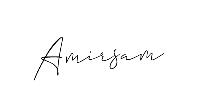 Once you've used our free online signature maker to create your best signature Allison_Script style, it's time to enjoy all of the benefits that Amirsam name signing documents. Amirsam signature style 2 images and pictures png