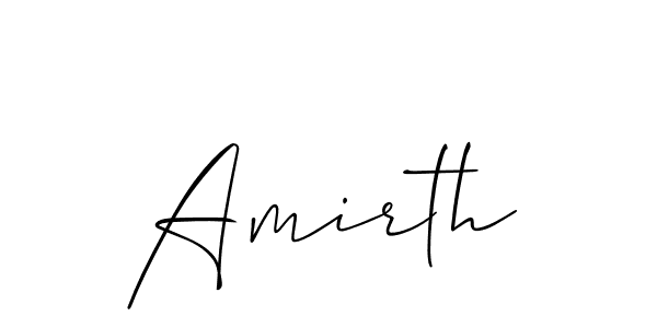 How to make Amirth name signature. Use Allison_Script style for creating short signs online. This is the latest handwritten sign. Amirth signature style 2 images and pictures png