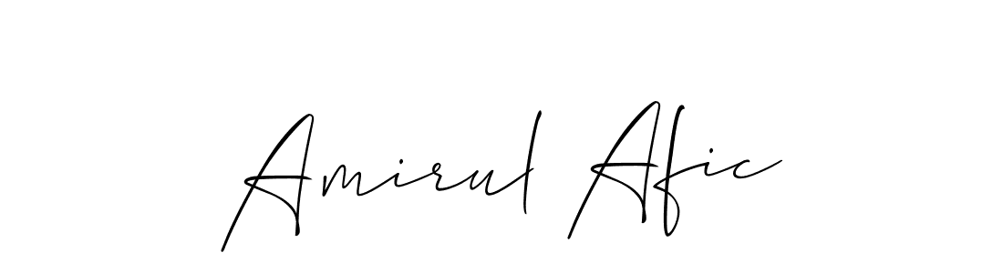How to make Amirul Afic signature? Allison_Script is a professional autograph style. Create handwritten signature for Amirul Afic name. Amirul Afic signature style 2 images and pictures png