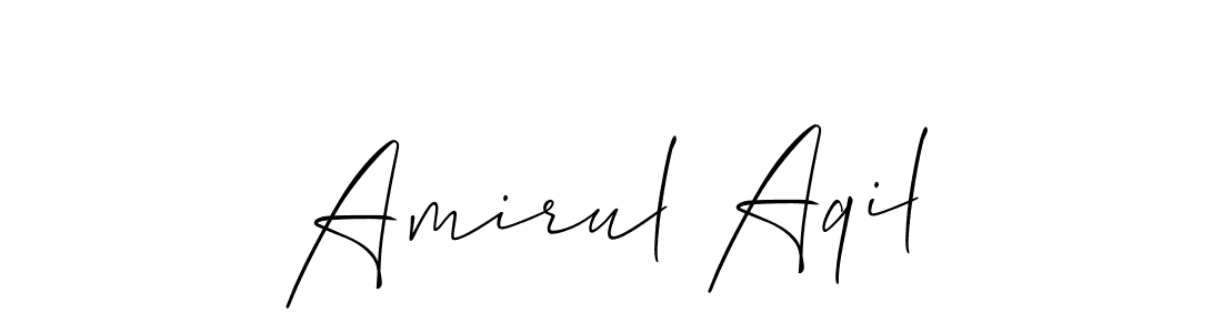 Make a short Amirul Aqil signature style. Manage your documents anywhere anytime using Allison_Script. Create and add eSignatures, submit forms, share and send files easily. Amirul Aqil signature style 2 images and pictures png