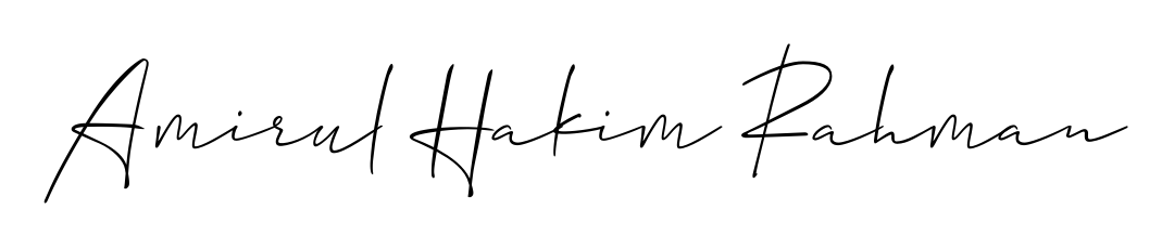 Master the art of signing with Amirul Hakim Rahman written in fluent Allison_Script script. A great template to practice and refine your handwriting. Amirul Hakim Rahman signature style 2 images and pictures png
