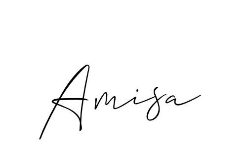 How to make Amisa signature? Allison_Script is a professional autograph style. Create handwritten signature for Amisa name. Amisa signature style 2 images and pictures png