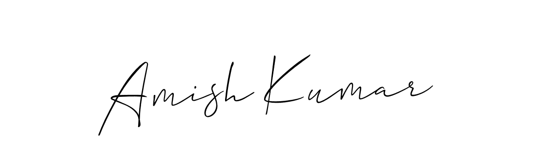 Allison_Script is a professional signature style that is perfect for those who want to add a touch of class to their signature. It is also a great choice for those who want to make their signature more unique. Get Amish Kumar name to fancy signature for free. Amish Kumar signature style 2 images and pictures png
