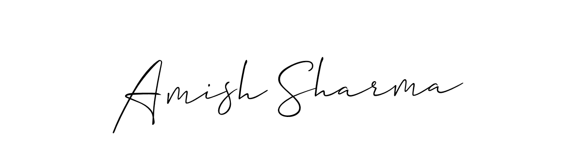 It looks lik you need a new signature style for name Amish Sharma. Design unique handwritten (Allison_Script) signature with our free signature maker in just a few clicks. Amish Sharma signature style 2 images and pictures png