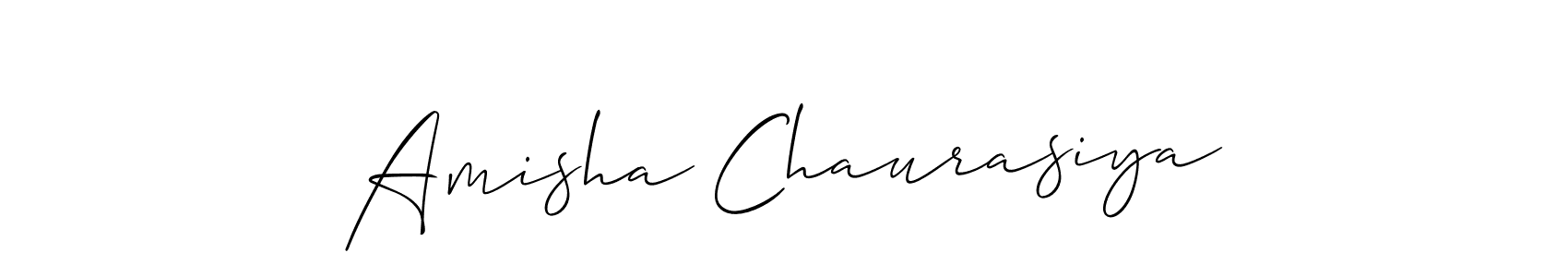 Amisha Chaurasiya stylish signature style. Best Handwritten Sign (Allison_Script) for my name. Handwritten Signature Collection Ideas for my name Amisha Chaurasiya. Amisha Chaurasiya signature style 2 images and pictures png