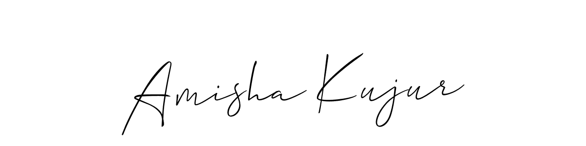 Make a beautiful signature design for name Amisha Kujur. With this signature (Allison_Script) style, you can create a handwritten signature for free. Amisha Kujur signature style 2 images and pictures png