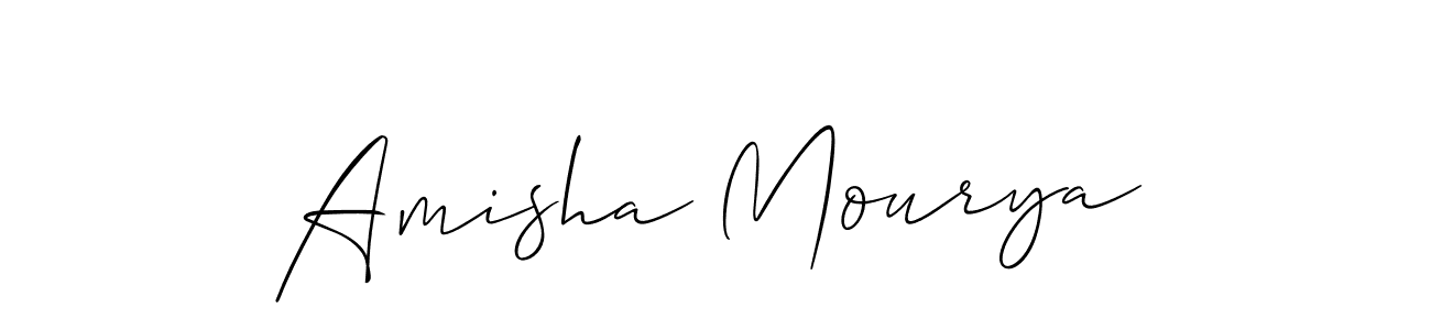 Make a beautiful signature design for name Amisha Mourya. Use this online signature maker to create a handwritten signature for free. Amisha Mourya signature style 2 images and pictures png