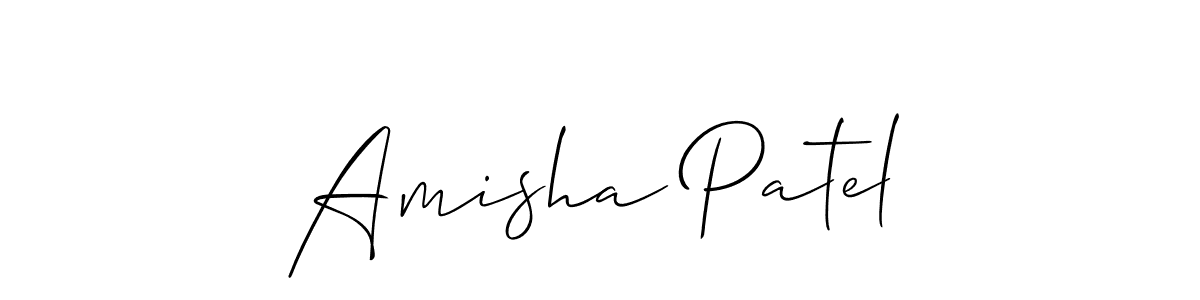 Allison_Script is a professional signature style that is perfect for those who want to add a touch of class to their signature. It is also a great choice for those who want to make their signature more unique. Get Amisha Patel name to fancy signature for free. Amisha Patel signature style 2 images and pictures png