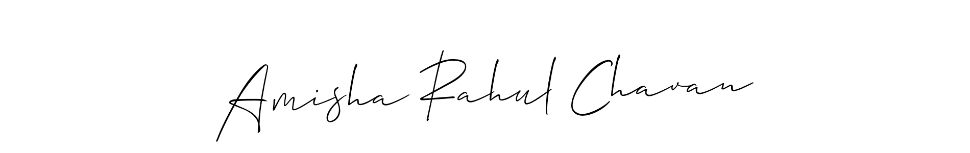 Also You can easily find your signature by using the search form. We will create Amisha Rahul Chavan name handwritten signature images for you free of cost using Allison_Script sign style. Amisha Rahul Chavan signature style 2 images and pictures png