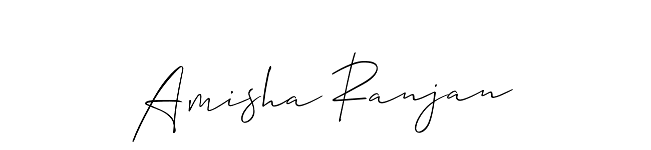 You should practise on your own different ways (Allison_Script) to write your name (Amisha Ranjan) in signature. don't let someone else do it for you. Amisha Ranjan signature style 2 images and pictures png