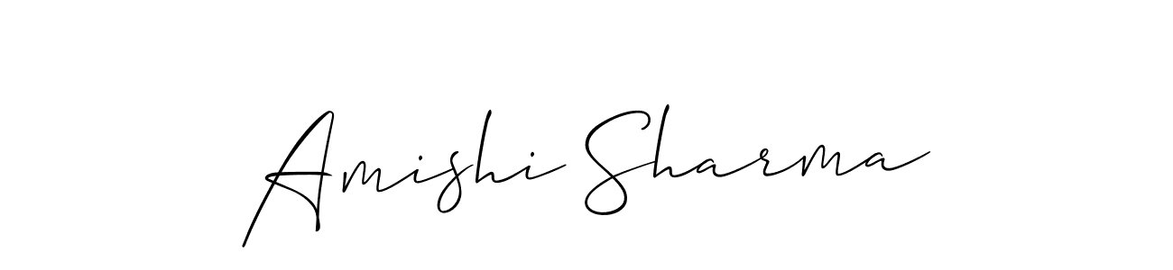 if you are searching for the best signature style for your name Amishi Sharma. so please give up your signature search. here we have designed multiple signature styles  using Allison_Script. Amishi Sharma signature style 2 images and pictures png