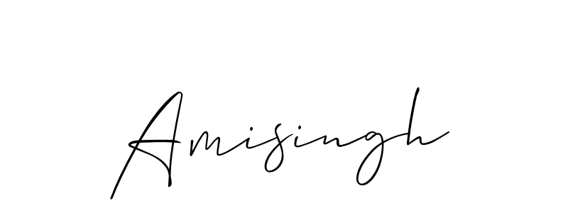 How to make Amisingh signature? Allison_Script is a professional autograph style. Create handwritten signature for Amisingh name. Amisingh signature style 2 images and pictures png