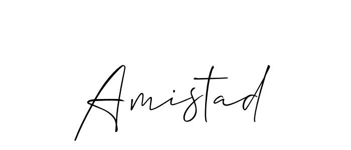 Amistad stylish signature style. Best Handwritten Sign (Allison_Script) for my name. Handwritten Signature Collection Ideas for my name Amistad. Amistad signature style 2 images and pictures png