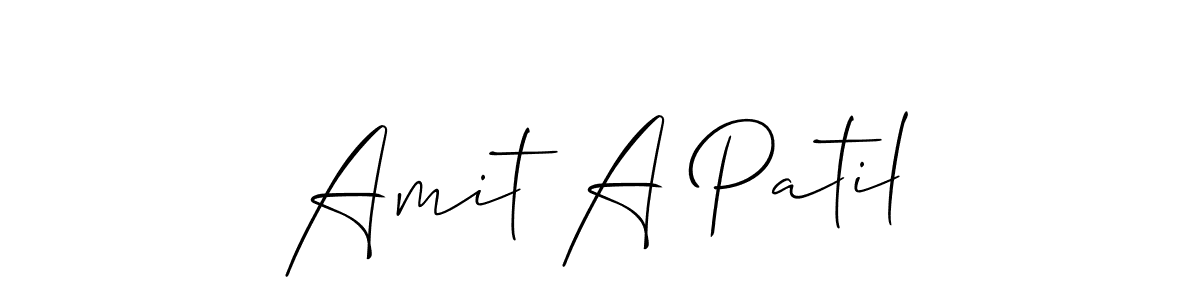 Amit A Patil stylish signature style. Best Handwritten Sign (Allison_Script) for my name. Handwritten Signature Collection Ideas for my name Amit A Patil. Amit A Patil signature style 2 images and pictures png