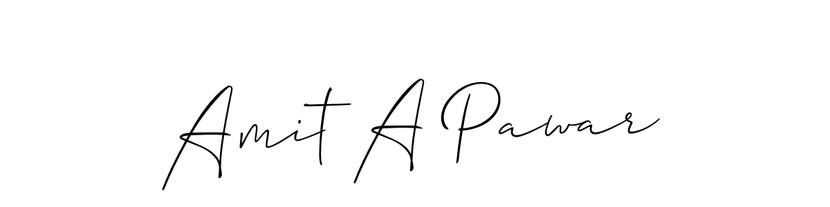 It looks lik you need a new signature style for name Amit A Pawar. Design unique handwritten (Allison_Script) signature with our free signature maker in just a few clicks. Amit A Pawar signature style 2 images and pictures png