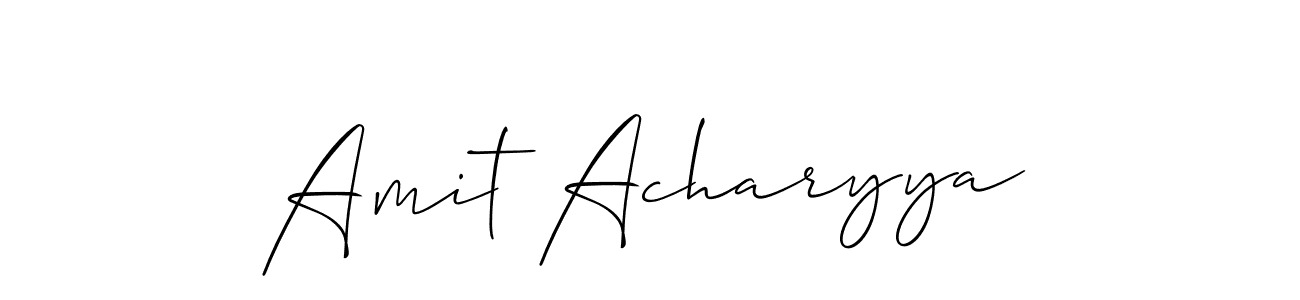 Make a beautiful signature design for name Amit Acharyya. With this signature (Allison_Script) style, you can create a handwritten signature for free. Amit Acharyya signature style 2 images and pictures png