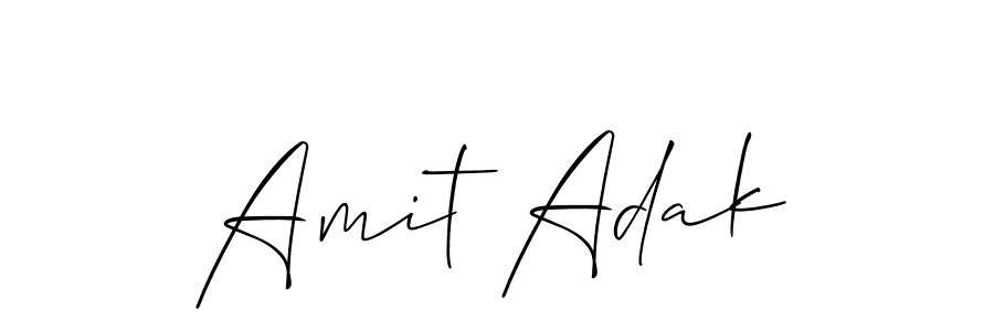 Allison_Script is a professional signature style that is perfect for those who want to add a touch of class to their signature. It is also a great choice for those who want to make their signature more unique. Get Amit Adak name to fancy signature for free. Amit Adak signature style 2 images and pictures png