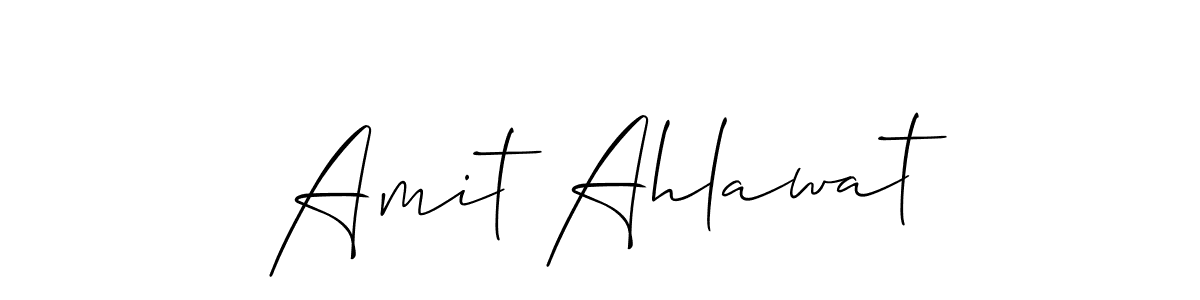 Make a beautiful signature design for name Amit Ahlawat. With this signature (Allison_Script) style, you can create a handwritten signature for free. Amit Ahlawat signature style 2 images and pictures png