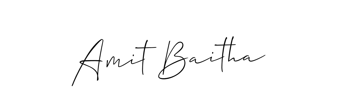 It looks lik you need a new signature style for name Amit Baitha. Design unique handwritten (Allison_Script) signature with our free signature maker in just a few clicks. Amit Baitha signature style 2 images and pictures png