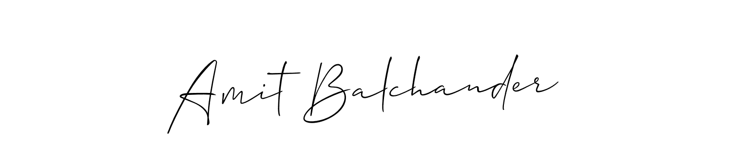How to make Amit Balchander name signature. Use Allison_Script style for creating short signs online. This is the latest handwritten sign. Amit Balchander signature style 2 images and pictures png