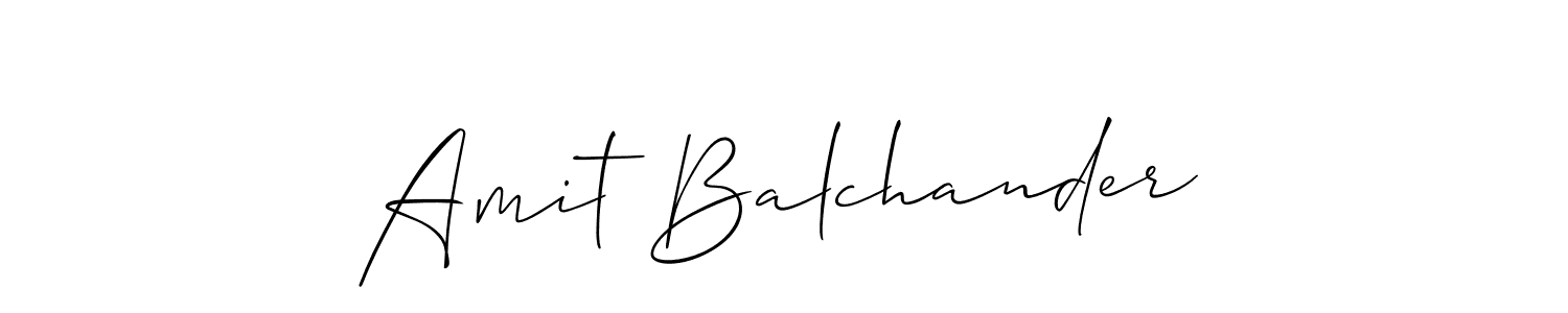 Design your own signature with our free online signature maker. With this signature software, you can create a handwritten (Allison_Script) signature for name Amit Balchander. Amit Balchander signature style 2 images and pictures png