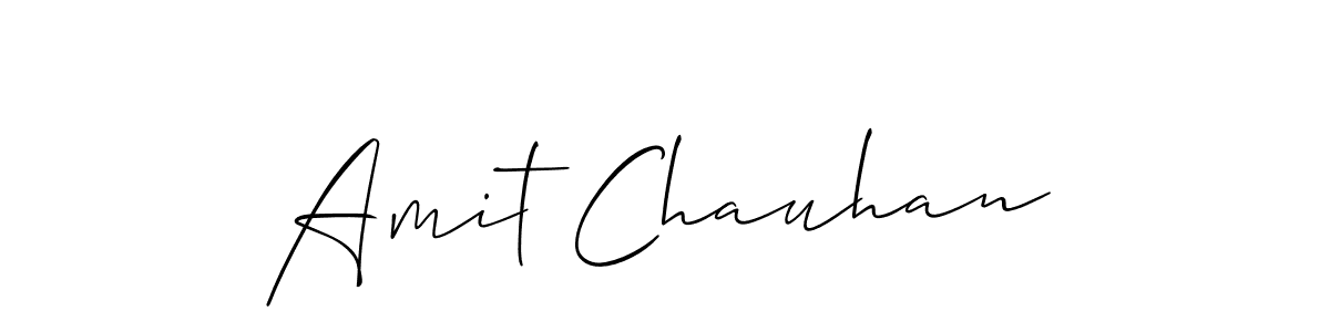 How to make Amit Chauhan name signature. Use Allison_Script style for creating short signs online. This is the latest handwritten sign. Amit Chauhan signature style 2 images and pictures png