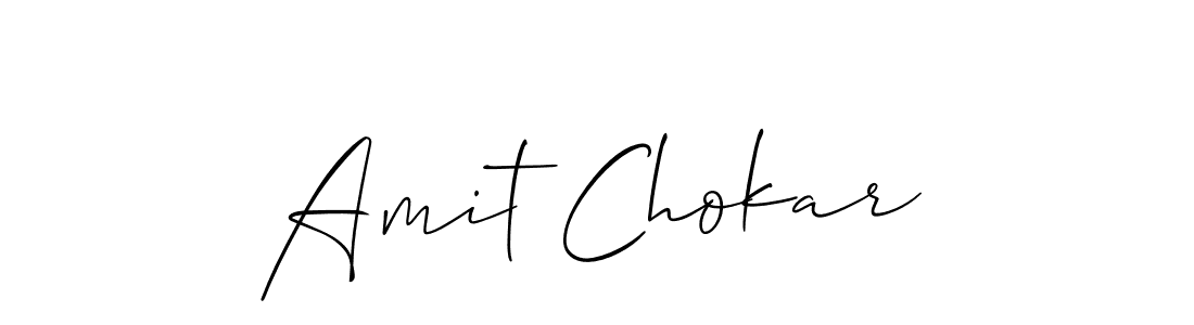 Make a beautiful signature design for name Amit Chokar. With this signature (Allison_Script) style, you can create a handwritten signature for free. Amit Chokar signature style 2 images and pictures png