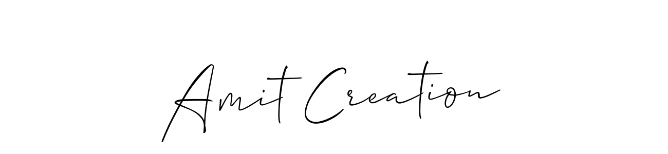 How to make Amit Creation name signature. Use Allison_Script style for creating short signs online. This is the latest handwritten sign. Amit Creation signature style 2 images and pictures png