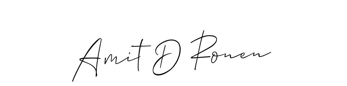 How to make Amit D Ronen name signature. Use Allison_Script style for creating short signs online. This is the latest handwritten sign. Amit D Ronen signature style 2 images and pictures png