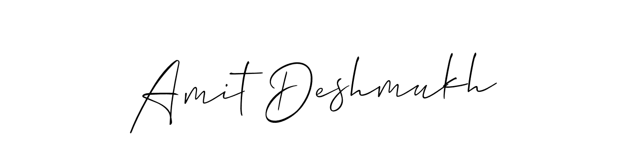 It looks lik you need a new signature style for name Amit Deshmukh. Design unique handwritten (Allison_Script) signature with our free signature maker in just a few clicks. Amit Deshmukh signature style 2 images and pictures png