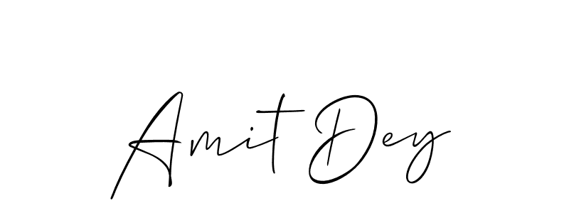 Design your own signature with our free online signature maker. With this signature software, you can create a handwritten (Allison_Script) signature for name Amit Dey. Amit Dey signature style 2 images and pictures png
