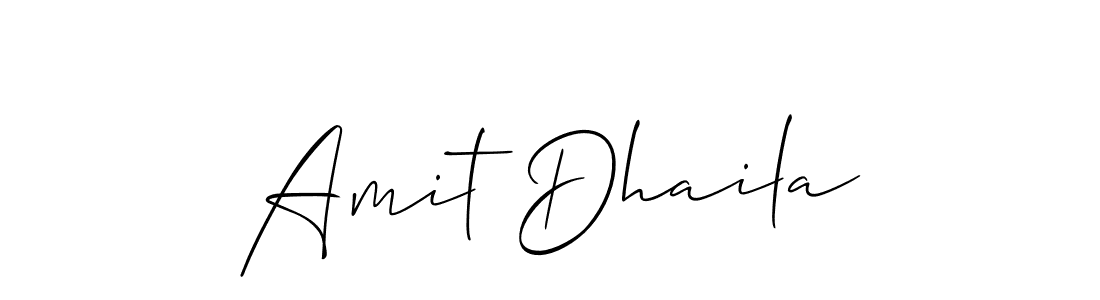 Allison_Script is a professional signature style that is perfect for those who want to add a touch of class to their signature. It is also a great choice for those who want to make their signature more unique. Get Amit Dhaila name to fancy signature for free. Amit Dhaila signature style 2 images and pictures png