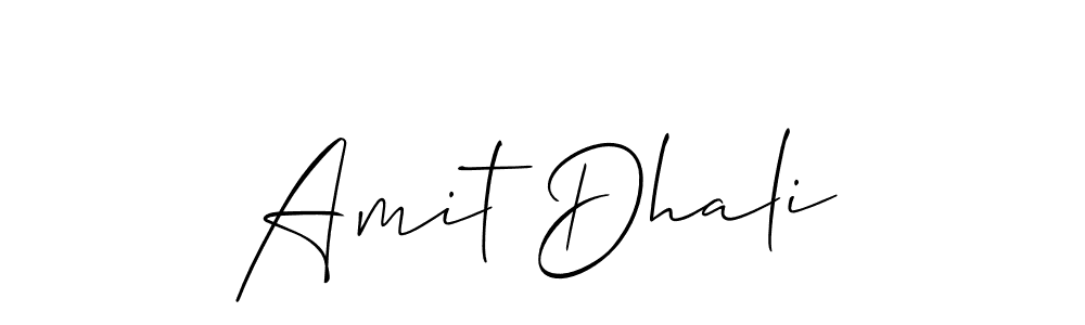 The best way (Allison_Script) to make a short signature is to pick only two or three words in your name. The name Amit Dhali include a total of six letters. For converting this name. Amit Dhali signature style 2 images and pictures png