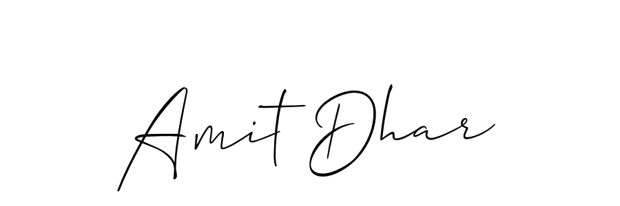 It looks lik you need a new signature style for name Amit Dhar. Design unique handwritten (Allison_Script) signature with our free signature maker in just a few clicks. Amit Dhar signature style 2 images and pictures png